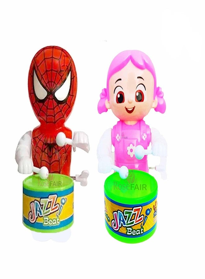 ROSEFAIR Musical Drummer Dancing Sound Toy for Babies, Educational Toddler Toy with Action Drum Baby Toys for Kids (RED SPIDER-PINK-001) - Image 5